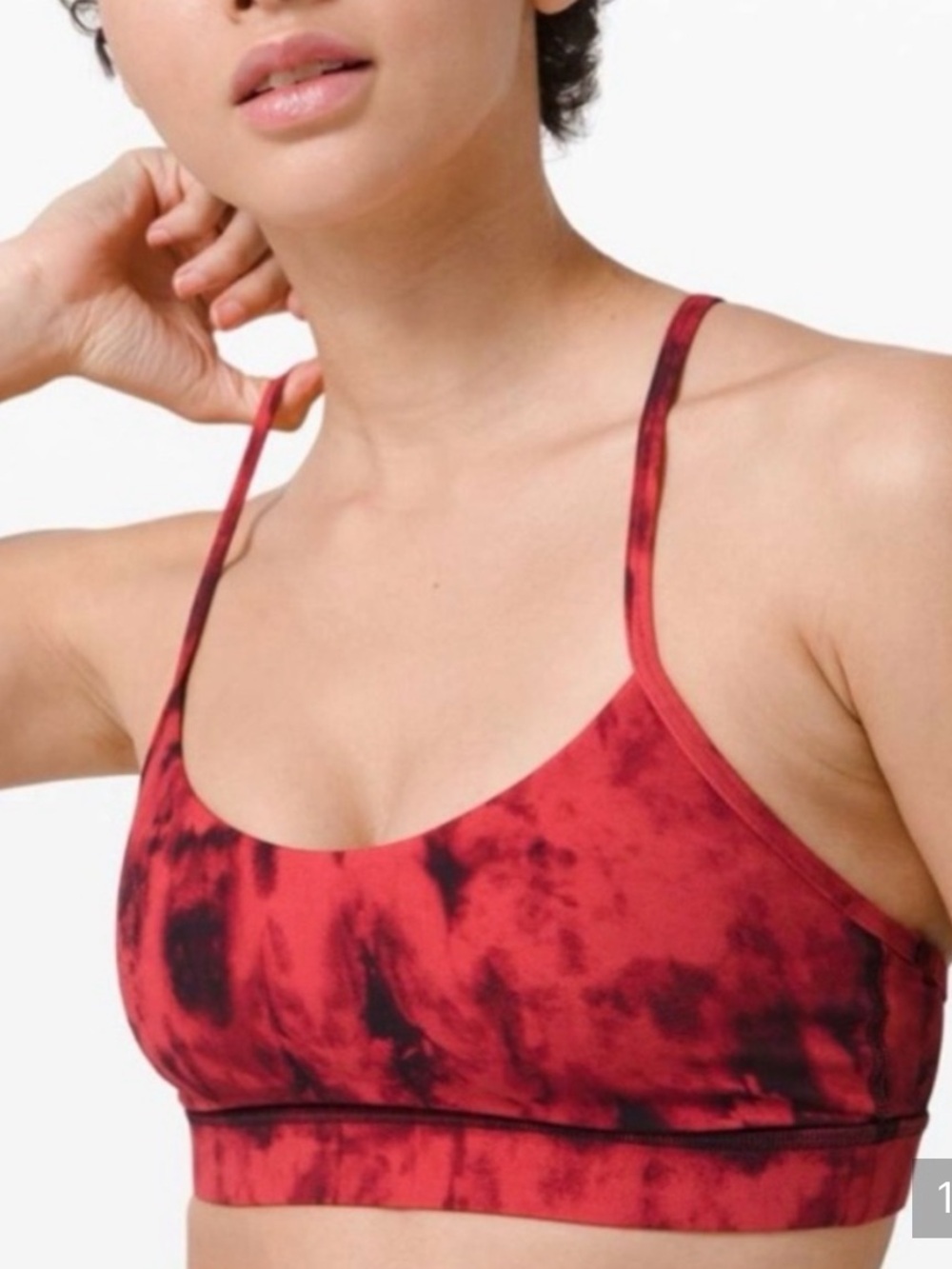 Lululemon Red Tie-Dye Sports Bralette - Women